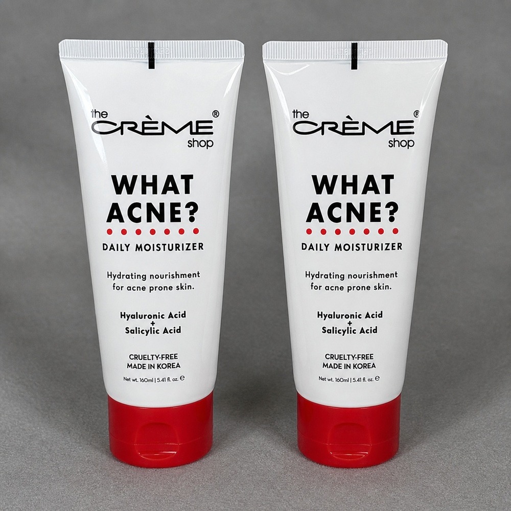 Creme Shop What Acne Daily Moisturizer 2 Pack 5.41 oz Hyaluronic Salicylic Korea